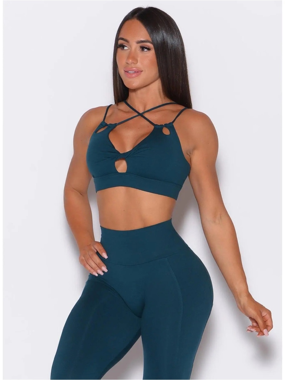 BOMBSHELL Sportstwear Twist Front Sports  Bra